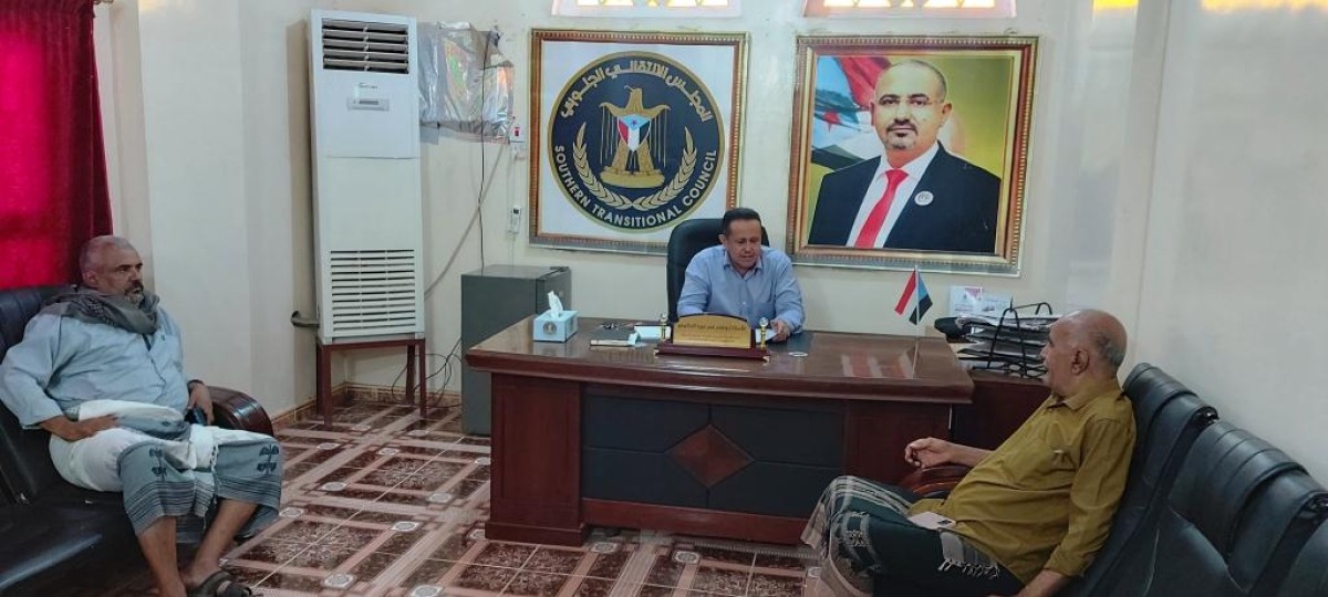 The transitional CEO of Lahj meets with the Director General of Taban and Advisor to the Commander of the Fifth Brigade of Support and Support