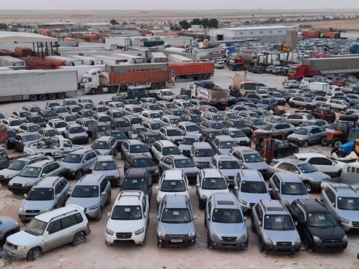 Shipping customs withdraws 46 smuggled cars into the square to register them