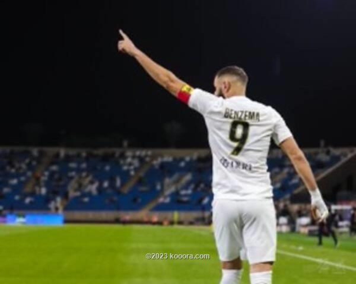 Benzema scores for Al-Ittihad and Al-Taawoun, giving them a draw