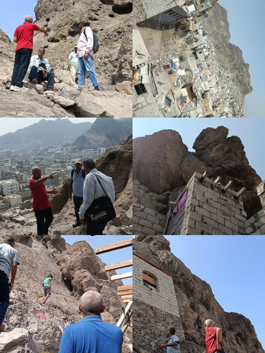 Geologists monitor many sites of falling rocks threatening the residents of Sirah in Aden