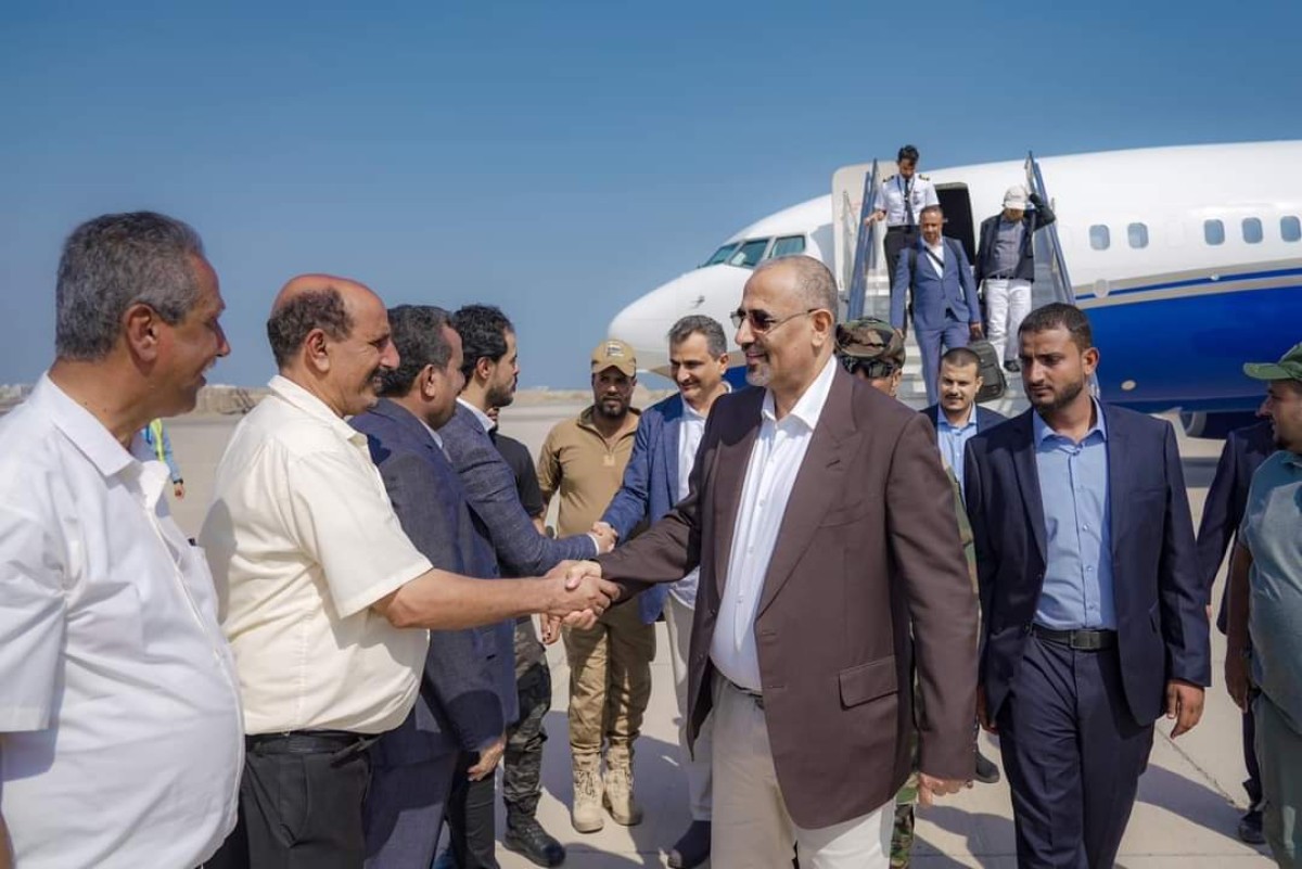 Al-Zubaidi returns to the capital, Aden, after foreign work visits