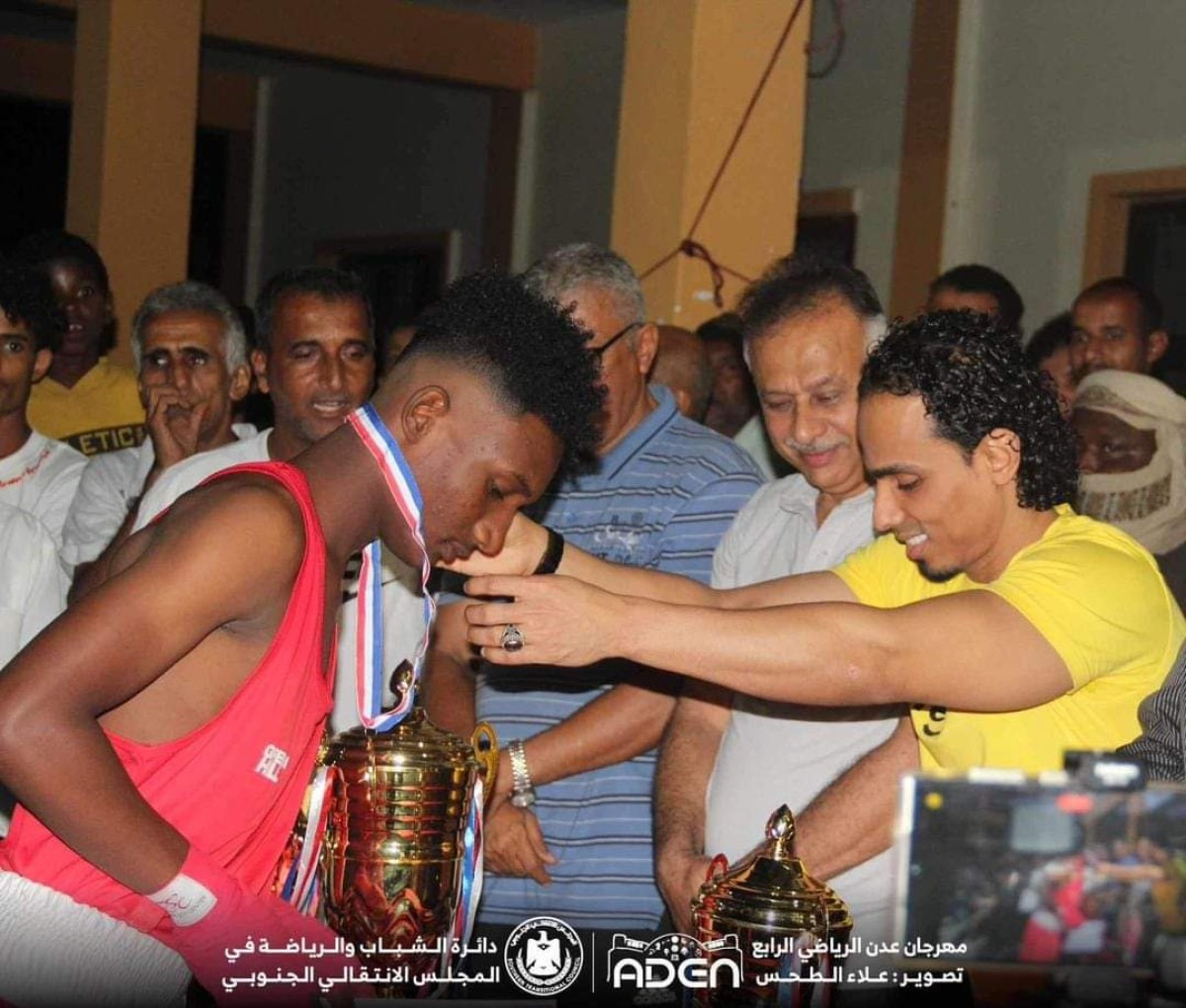 Shamsan is crowned champion of the Aden Boxing Clubs Championship for juniors