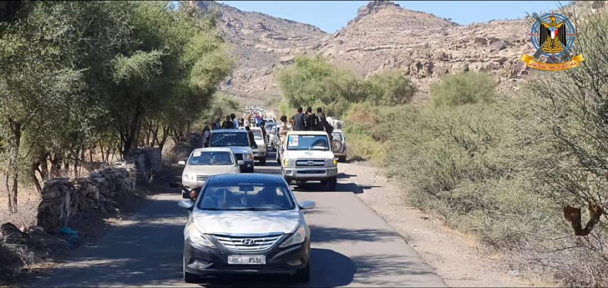 A solemn public funeral for the heroic martyr, Captain Qasim Al-Olayani, in Radfan