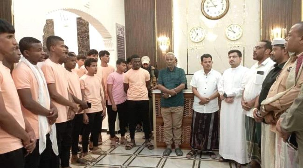 Ben Afrar receives the Qishn Club delegation after its return from a training camp