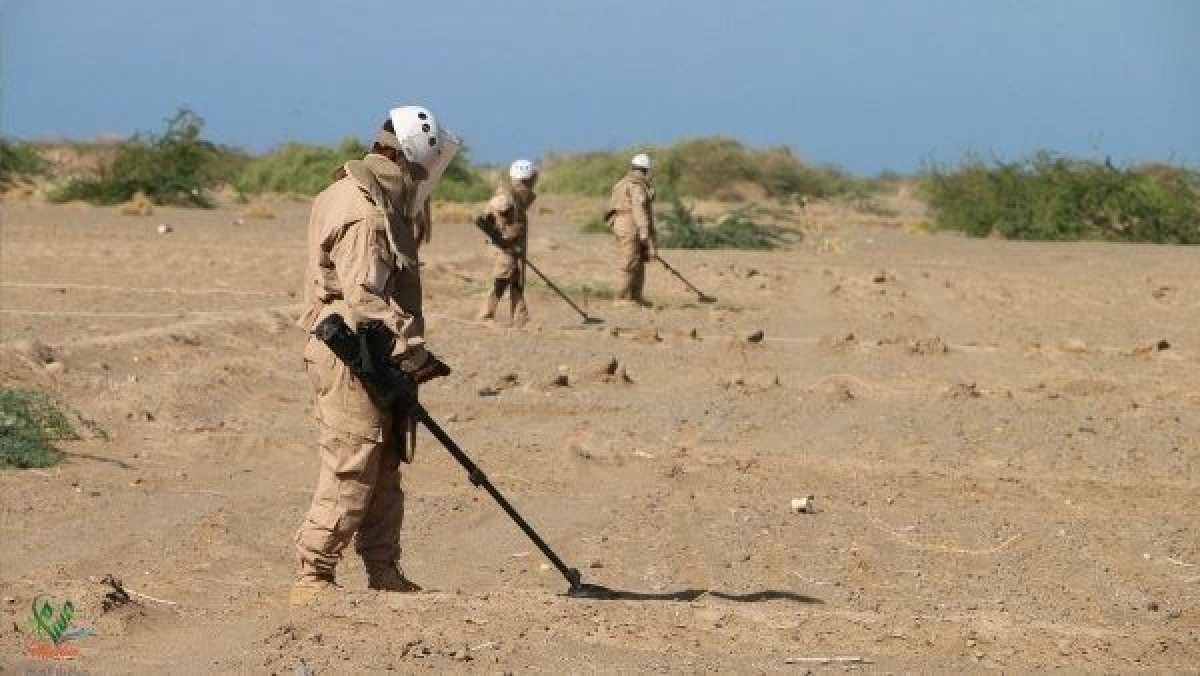 نزع 3797 لغماً وقذيفة وعبوة ناسفة من اراضي اليمن خلال الشهر الماضي