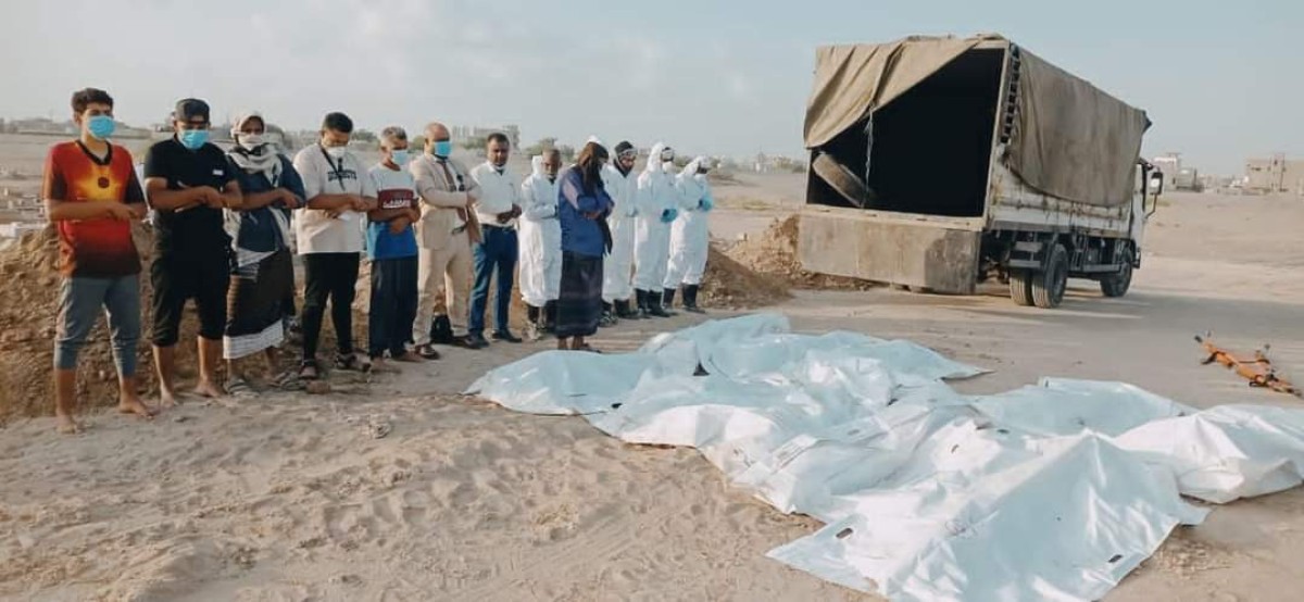 28 unidentified bodies were buried in the capital, Aden