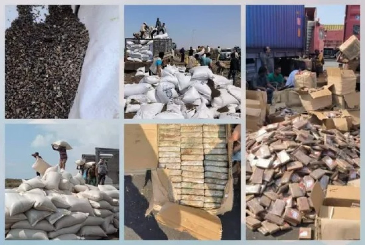 The Standards Authority destroys 656 bags of spoiled black pepper in the port of Aden