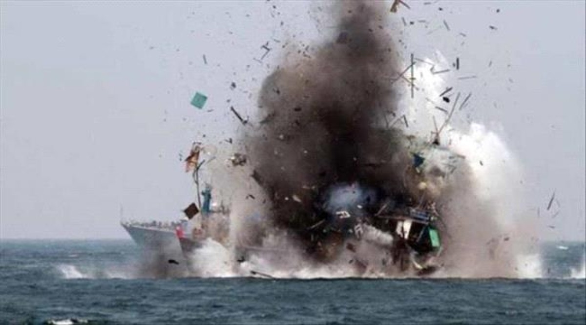 A Houthi drone boat explodes in the Red Sea, miles away from an American fleet