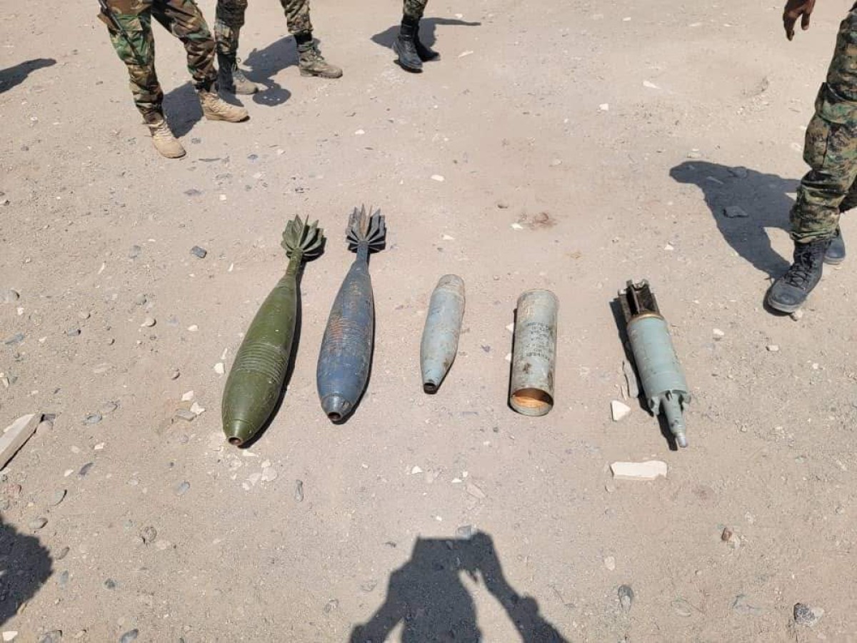 The security of the capital, Aden, seizes various shells in Dar Saad