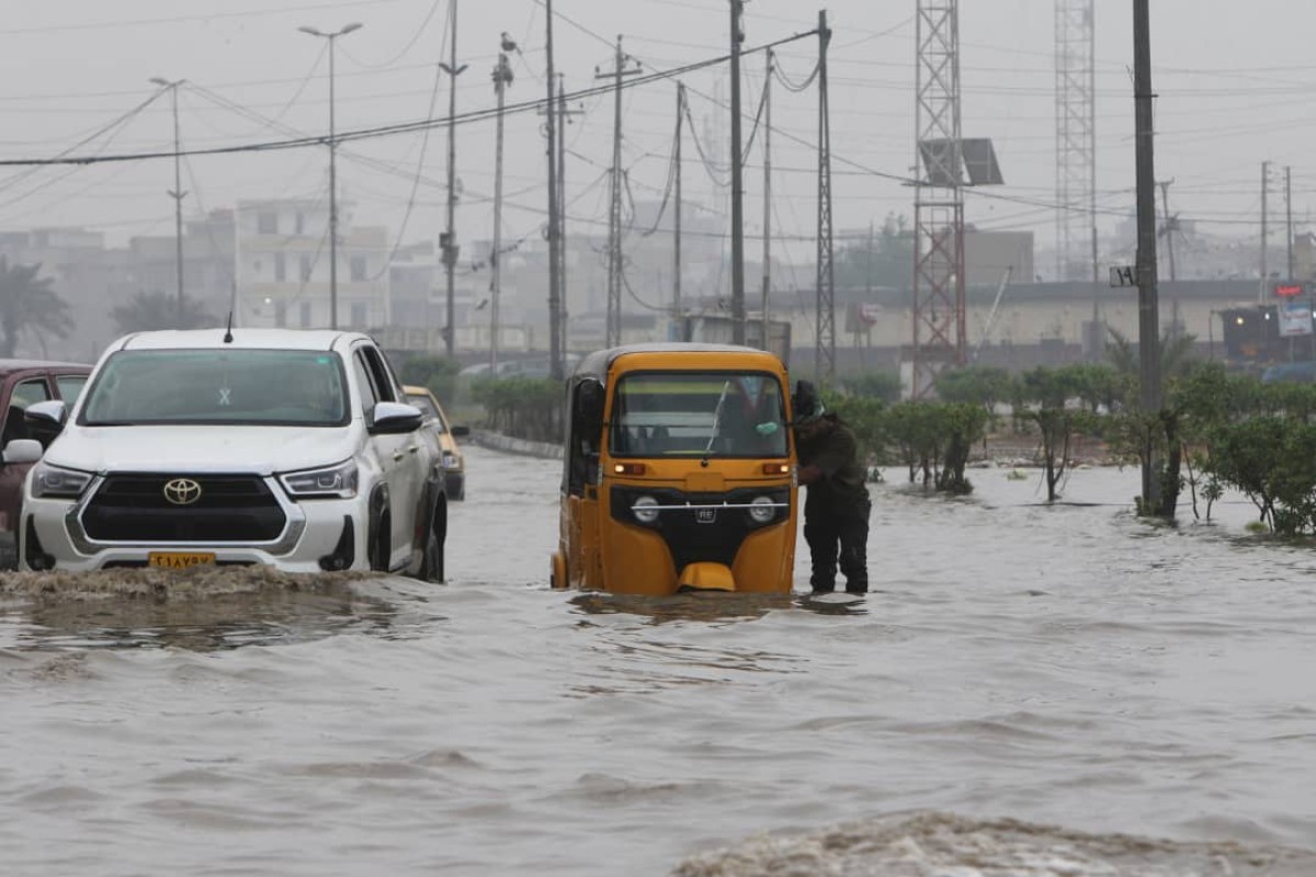 Iraq.. Heavy rains flood Diyala and cause houses to collapse