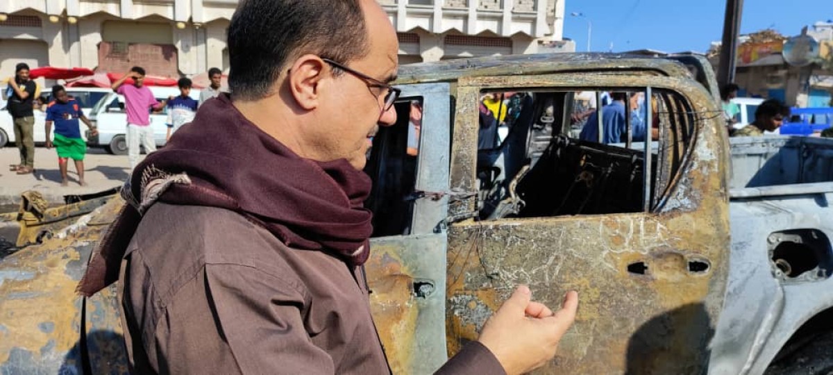 Details of the assassination of the son of a security leader in the Transitional Council... and the Director General of Dar Saad inspects the site of the explosion