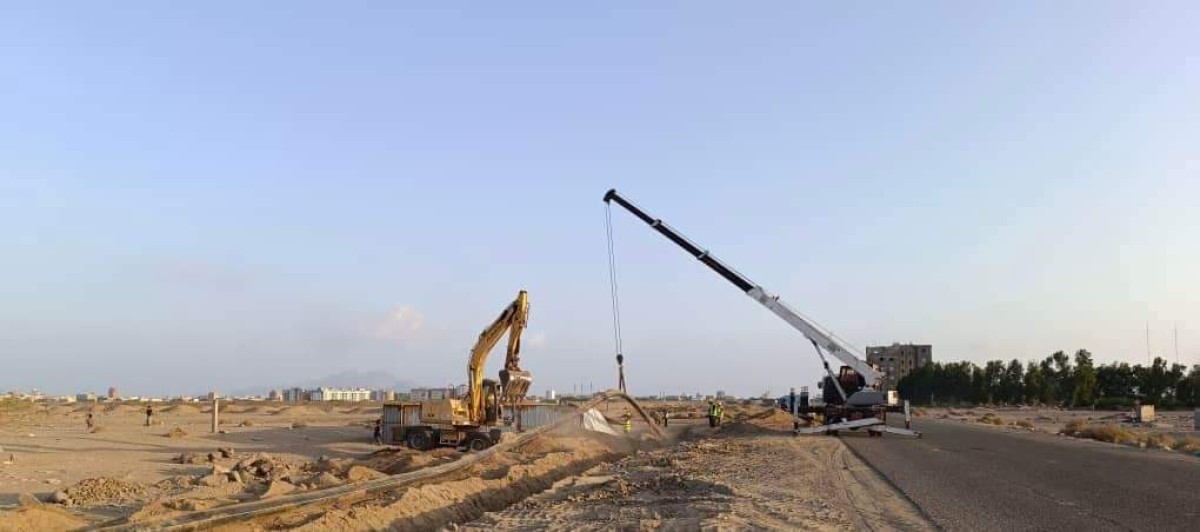 The work of installing the solar power station’s drainage lines continues... and the PetroMasila inspection device has arrived