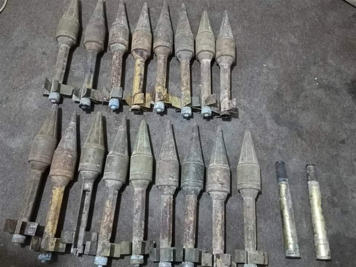 The Hadhrami Elite arrested a number of people in possession of RPG and artillery shells