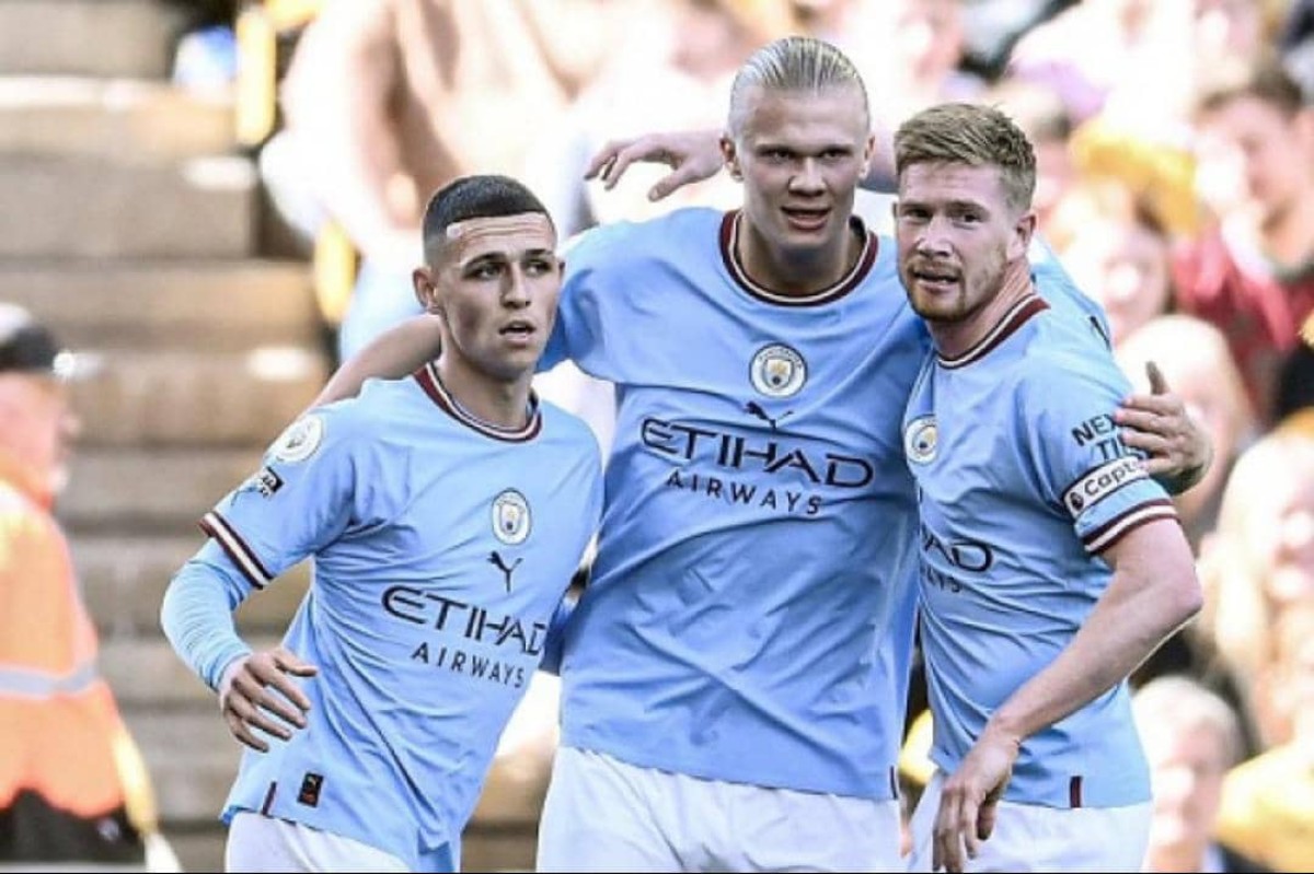 Haaland leads Manchester City to sweep Town with six goals