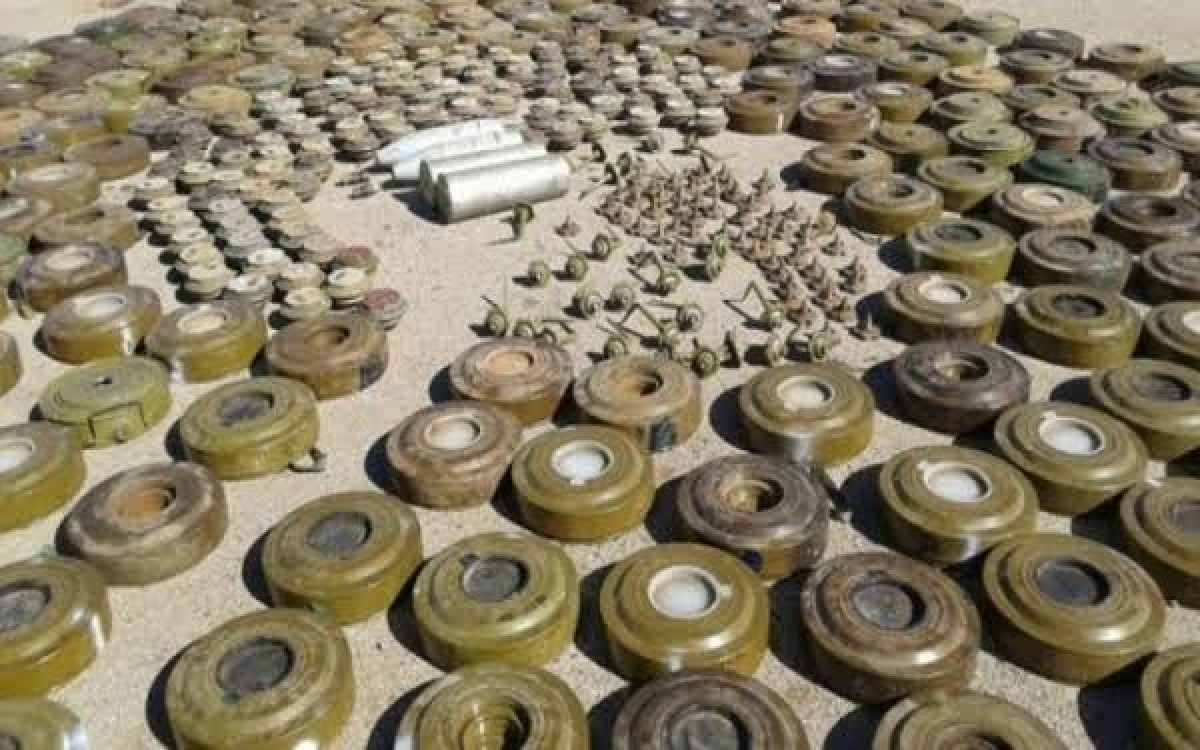 574 Houthi mines and unexploded ordnance were removed within a week