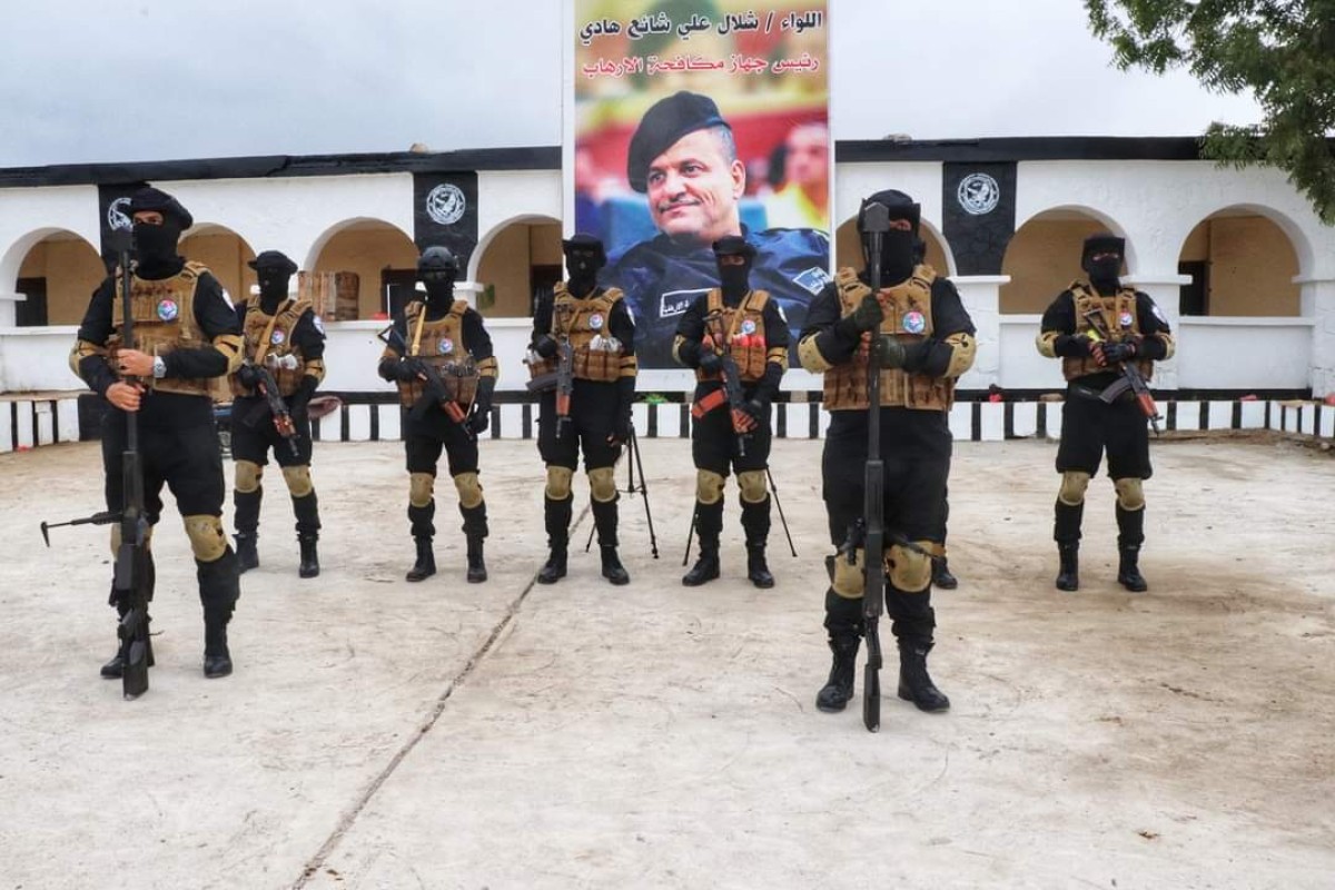 With a solemn display...a new anti-terrorism battalion graduates in Abyan