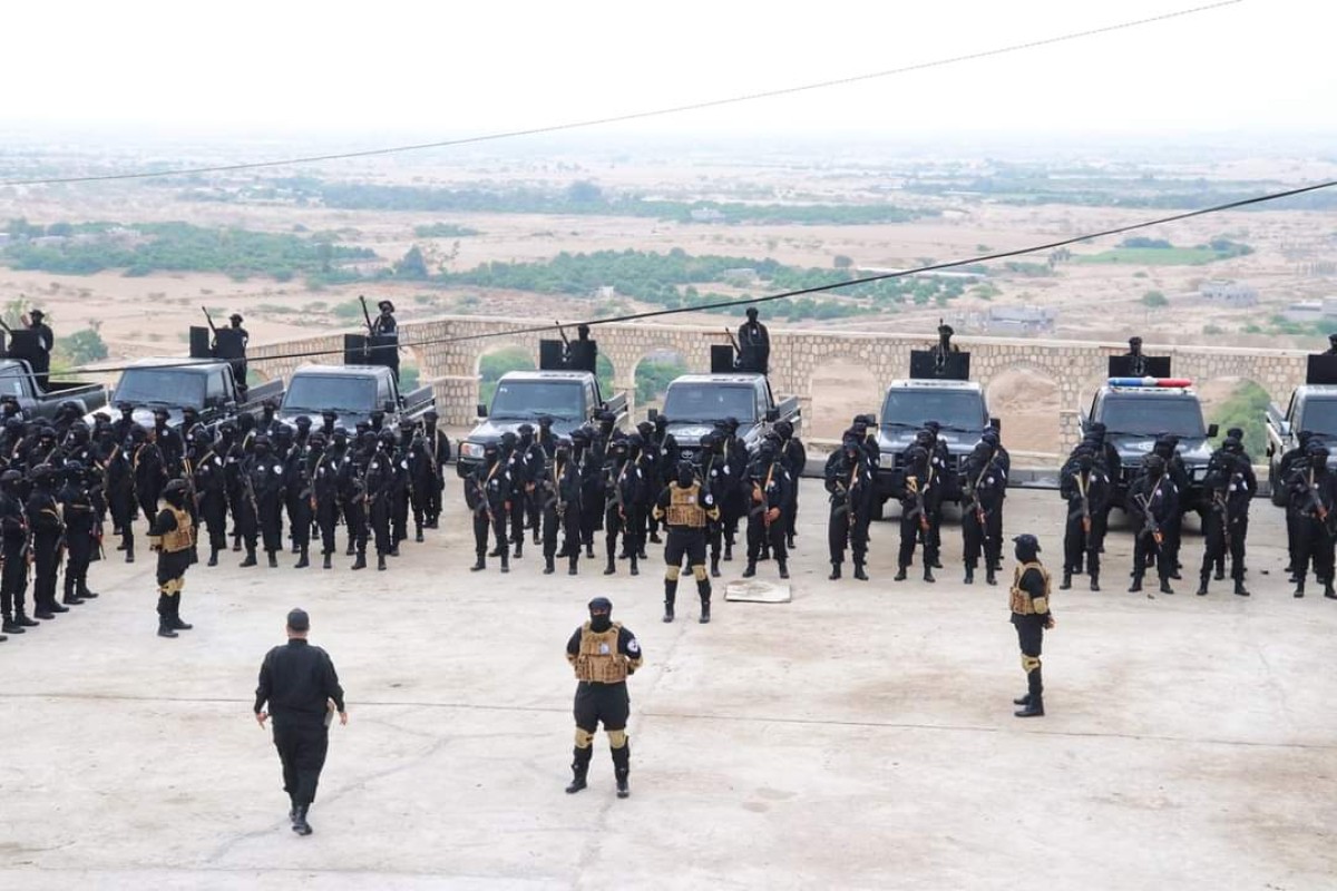 With a solemn display...a new anti-terrorism battalion graduates in Abyan