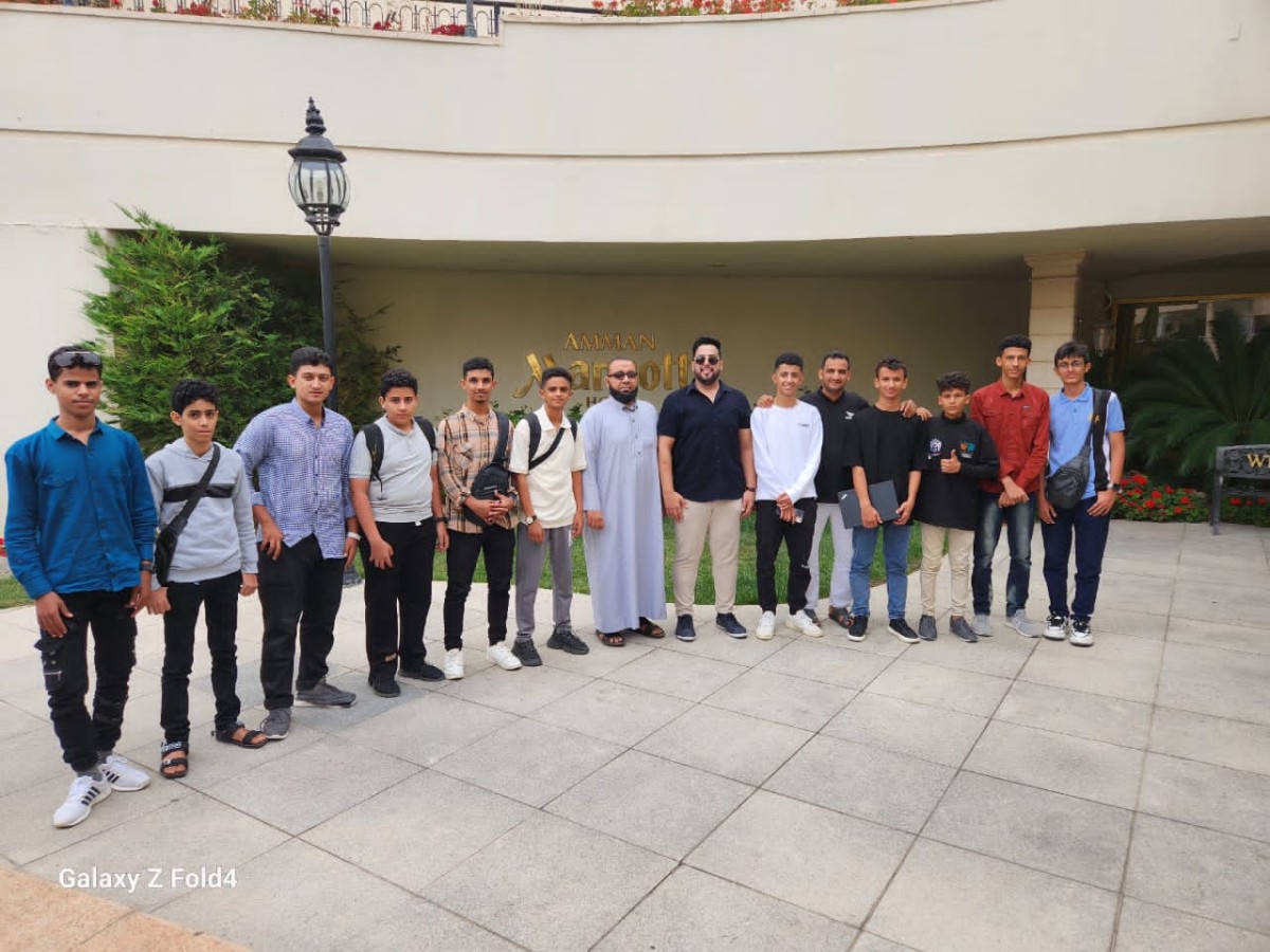 Al-Saqqaf inspects the people of Aden participating in the Robotics and Artificial Intelligence Championship in Jordan