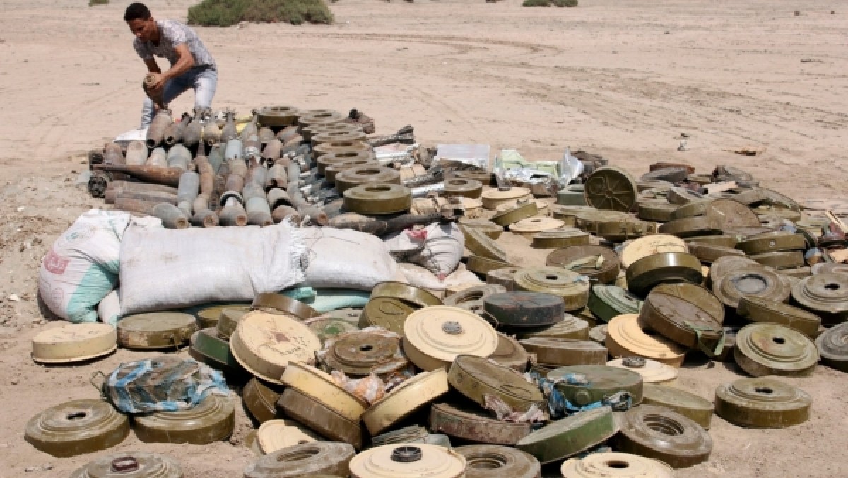 More than 900 Houthi mines were removed in the first week of this May