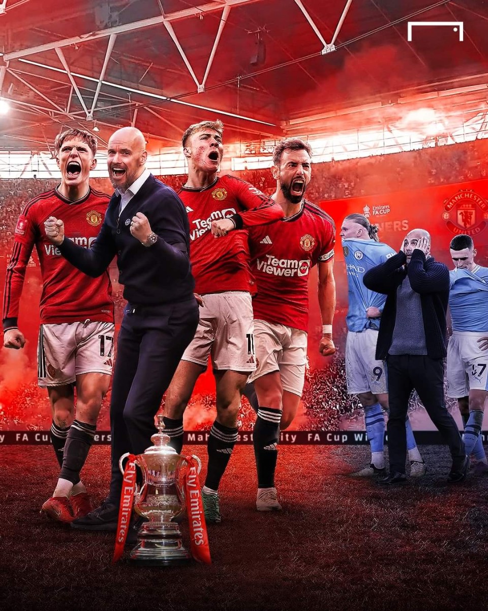 Manchester United resolves the derby match against its neighbor Manchester City and wins the FA Cup title