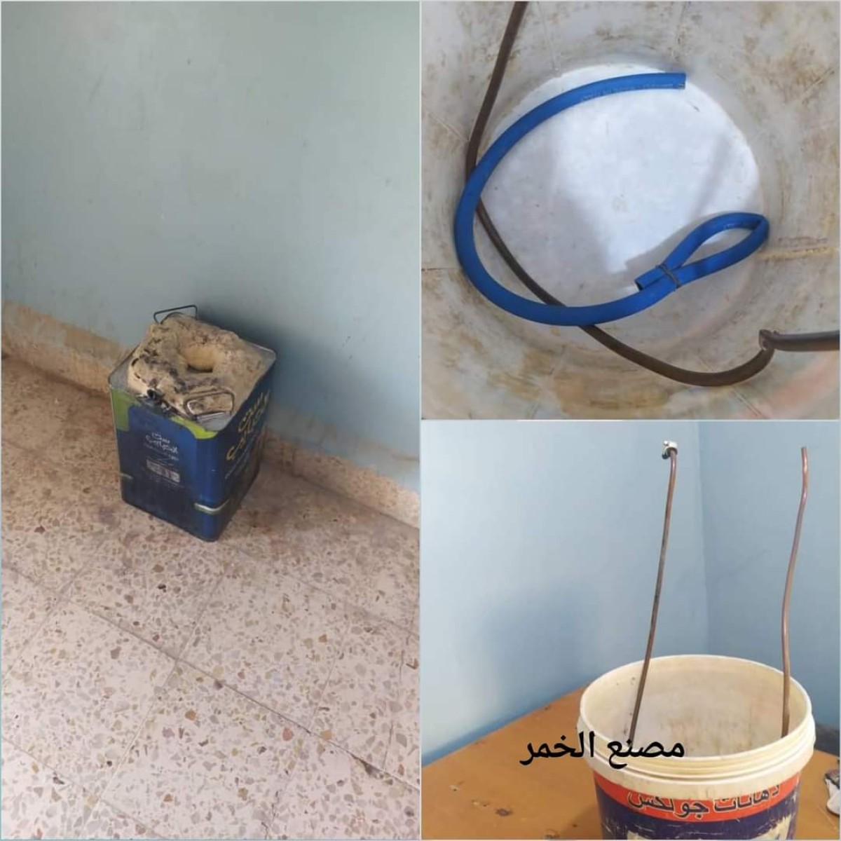 Hadhramaut.. Tarim police arrest a robbery suspect and seize a wine factory in a house