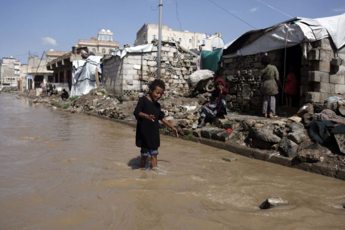 International report: 12 people were killed and more than 3,000 displaced people were affected as a result of the rains in Yemen during March and April