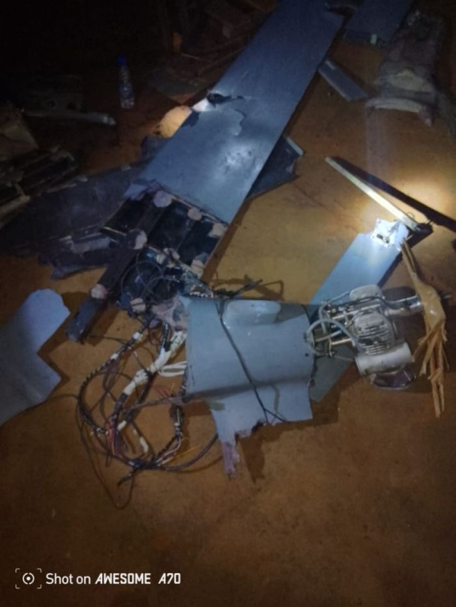 Hajjah.. A Houthi drone was shot down over the island of “Baklan” off the coast of Midi