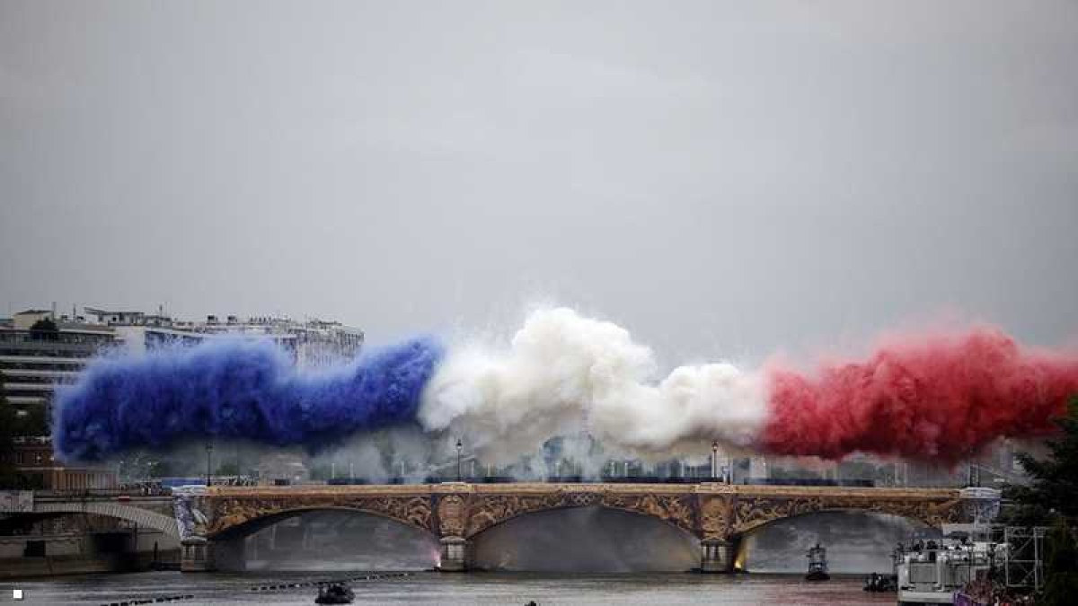 The opening ceremony of the Paris 2024 Olympics begins