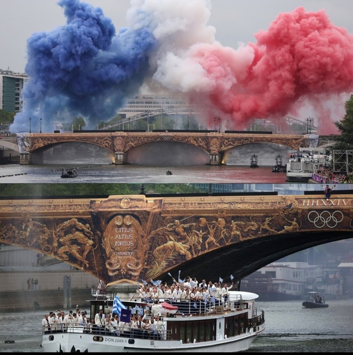 The opening ceremony of the Paris 2024 Olympics begins