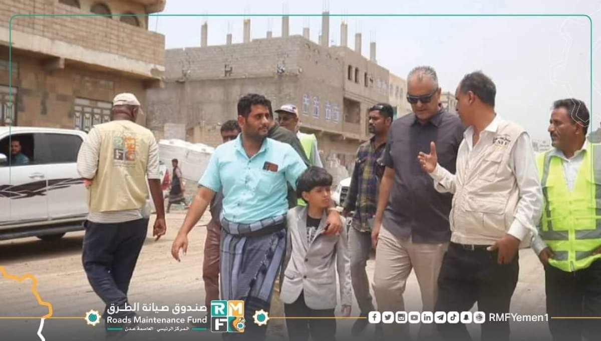 Engineer Moeen Al-Mas reviews the work of the governorate entrance project in #Al-Dhalea