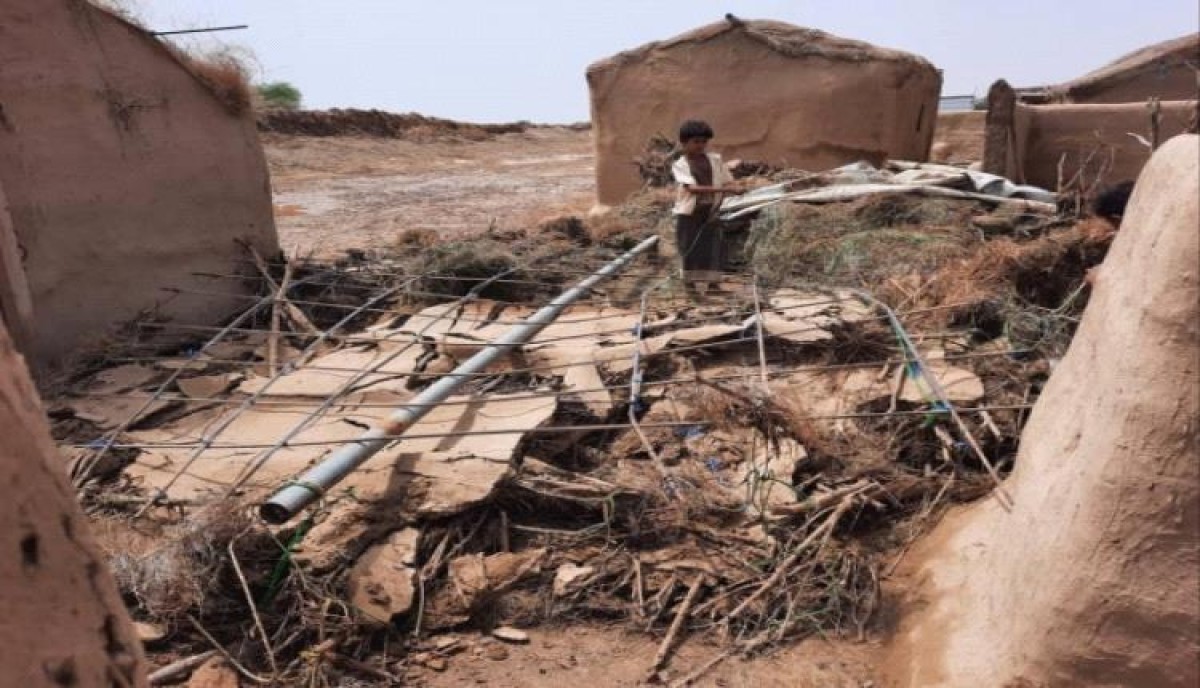 United Nations: Thousands of families have been displaced and displaced due to floods in three Yemeni governorates