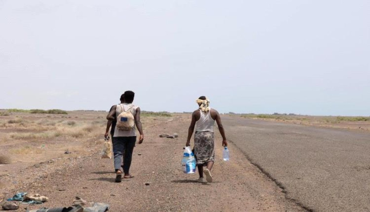 The arrival of African migrants to the coast of Shabwa