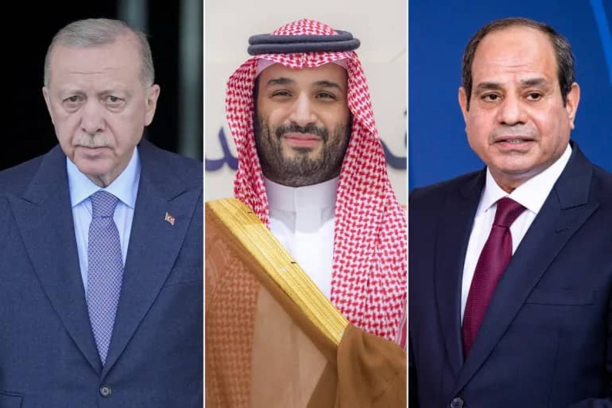 The Saudi Crown Prince discusses the Palestinian file with Sisi and Erdogan