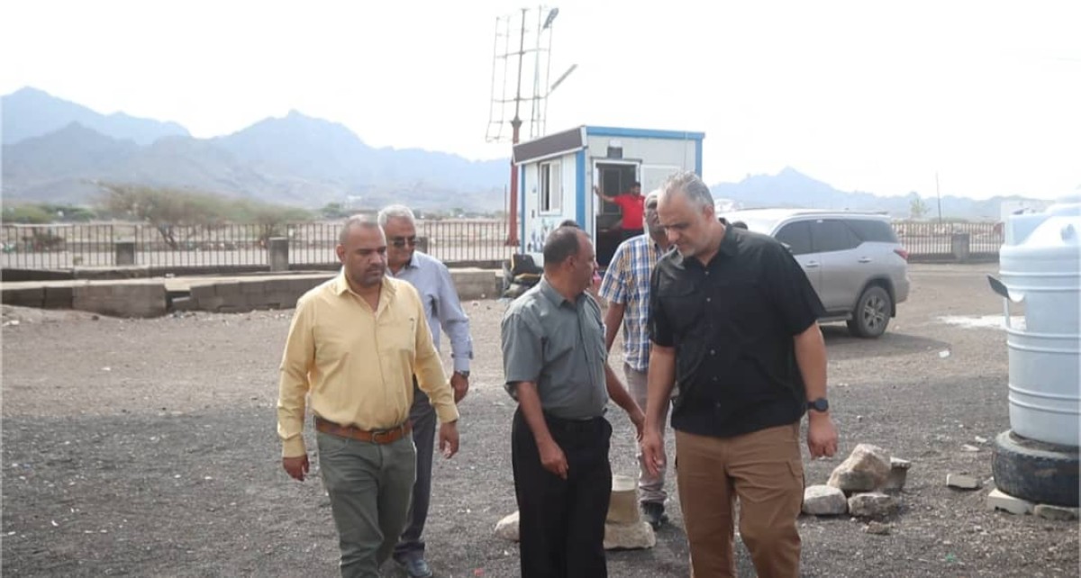 Almas inspects the axial weighing station in Al-Anad, Lahj Governorate