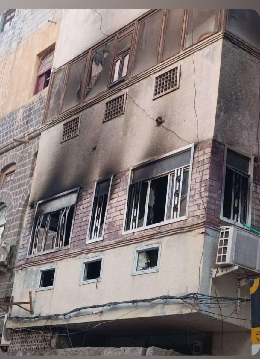 A human resources manager at Aden Oil Company and his son suffered burns in a fire in their apartment in Tawahi