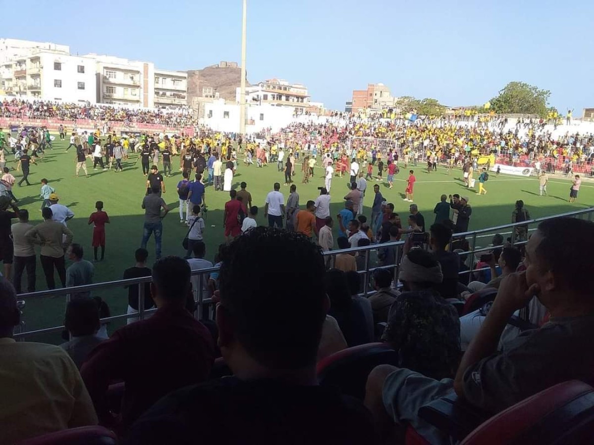 Widespread dissatisfaction after a sports match in Aden was disrupted by order of a local official