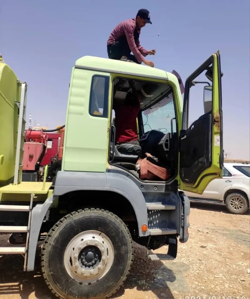 A technical team continues to prepare Ataq Airport in Shabwa