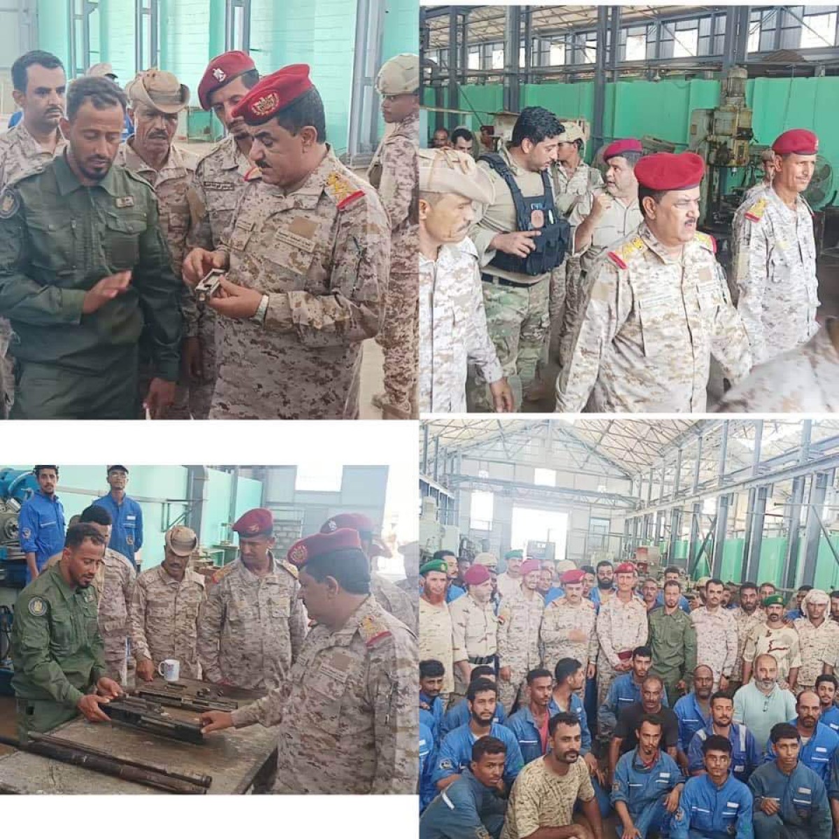 Aden.. The Yemeni Minister of Defense inspects the technical workshop in Salah al-Din and praises the national production