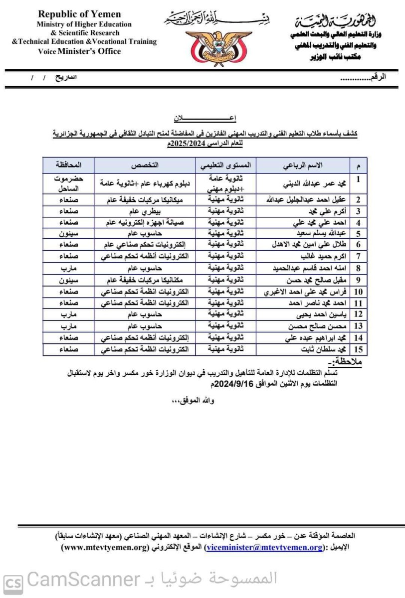 بعد موجه غضب.. وزير التعليم العالي يلغي نتائج المرشحين للمنح الجزائرية ويشكل لجنة لإعادة الفرز