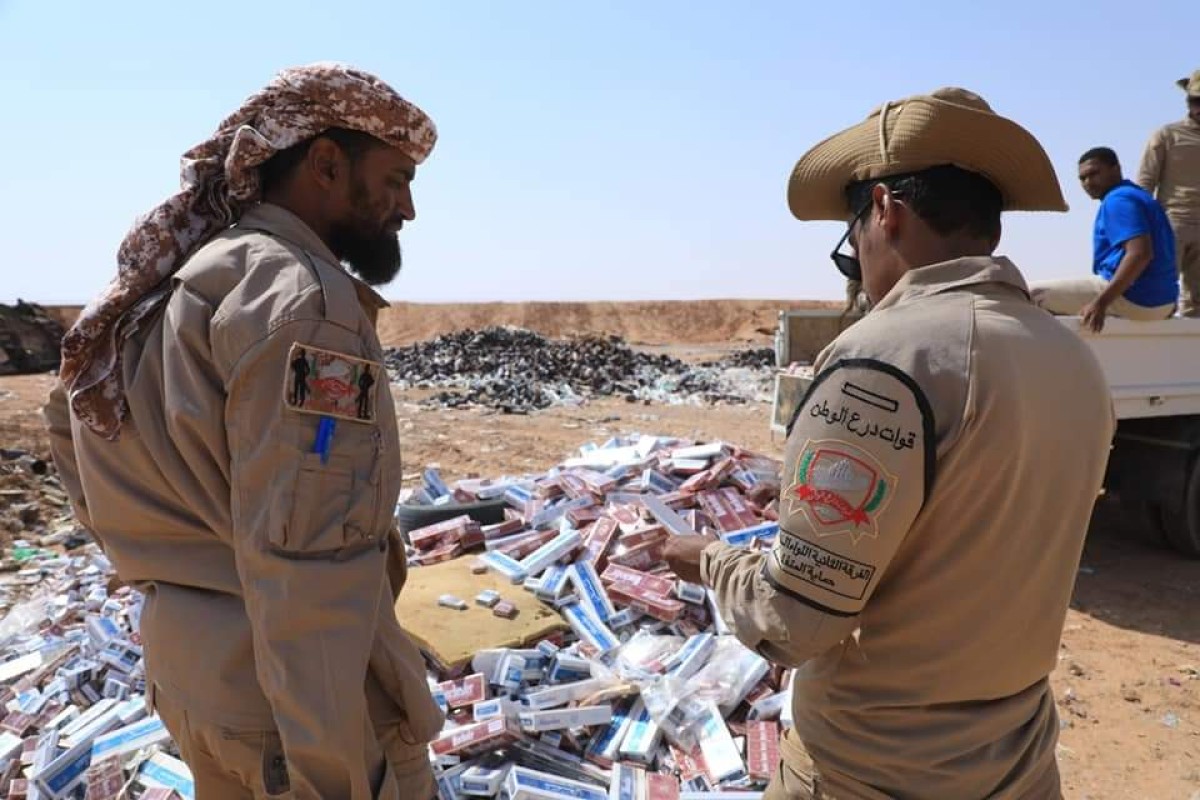 The deposit...destroying thousands of packets of smuggled cigarettes for the second time in one month