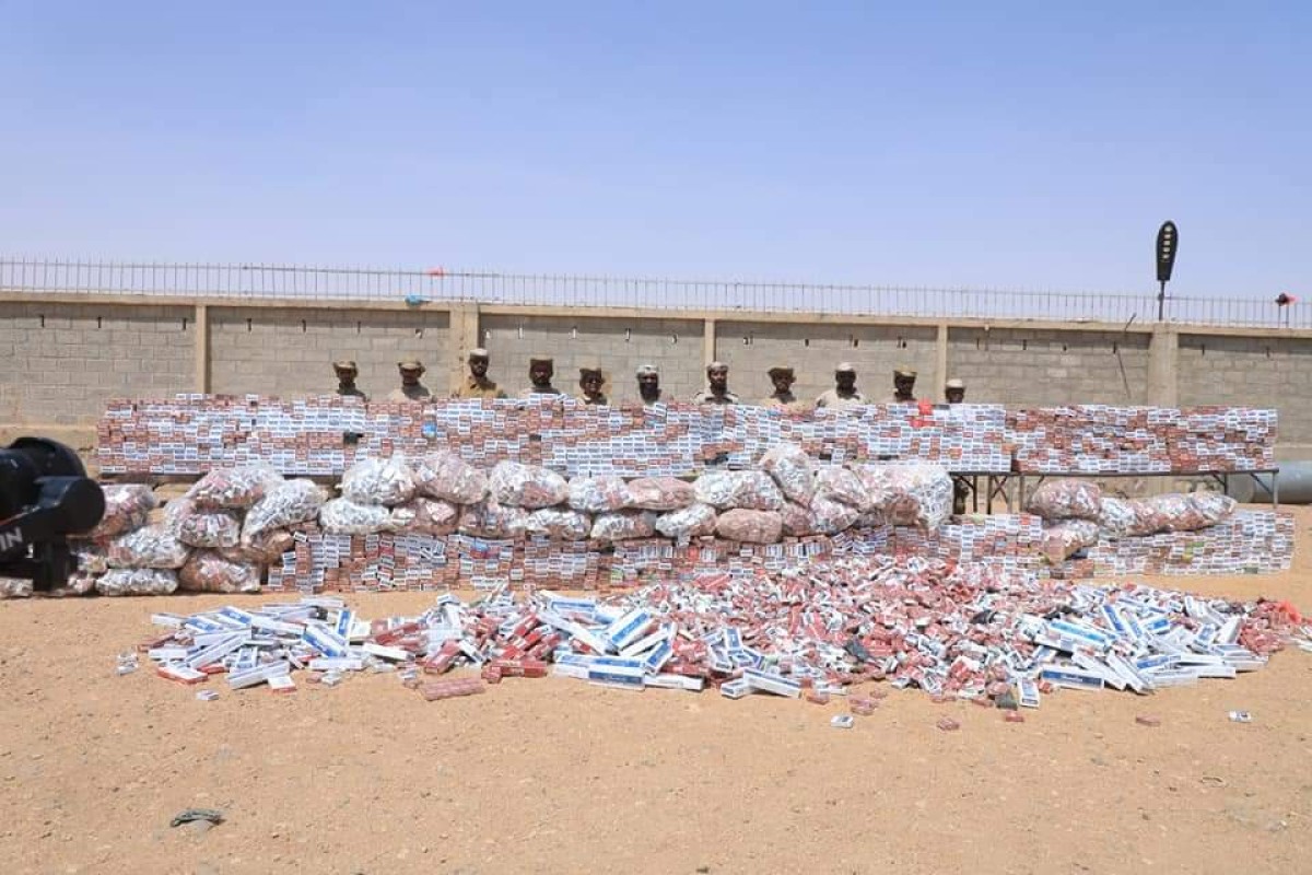 The deposit...destroying thousands of packets of smuggled cigarettes for the second time in one month