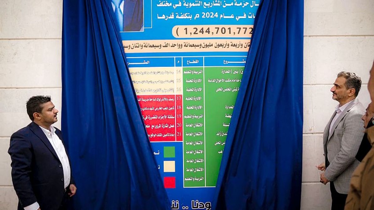 The Minister of State, Governor of Aden, inaugurates a number of investment program projects in Sheikh Othman District