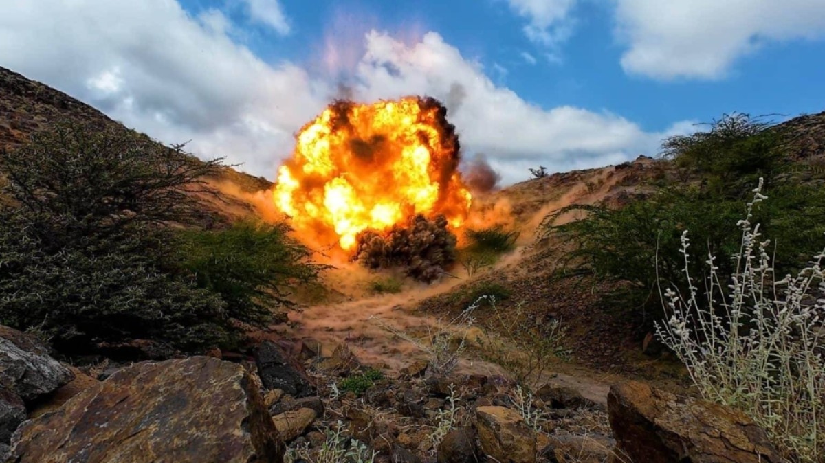 “Masam” destroys 955 mines and explosive devices planted by the Houthi militia