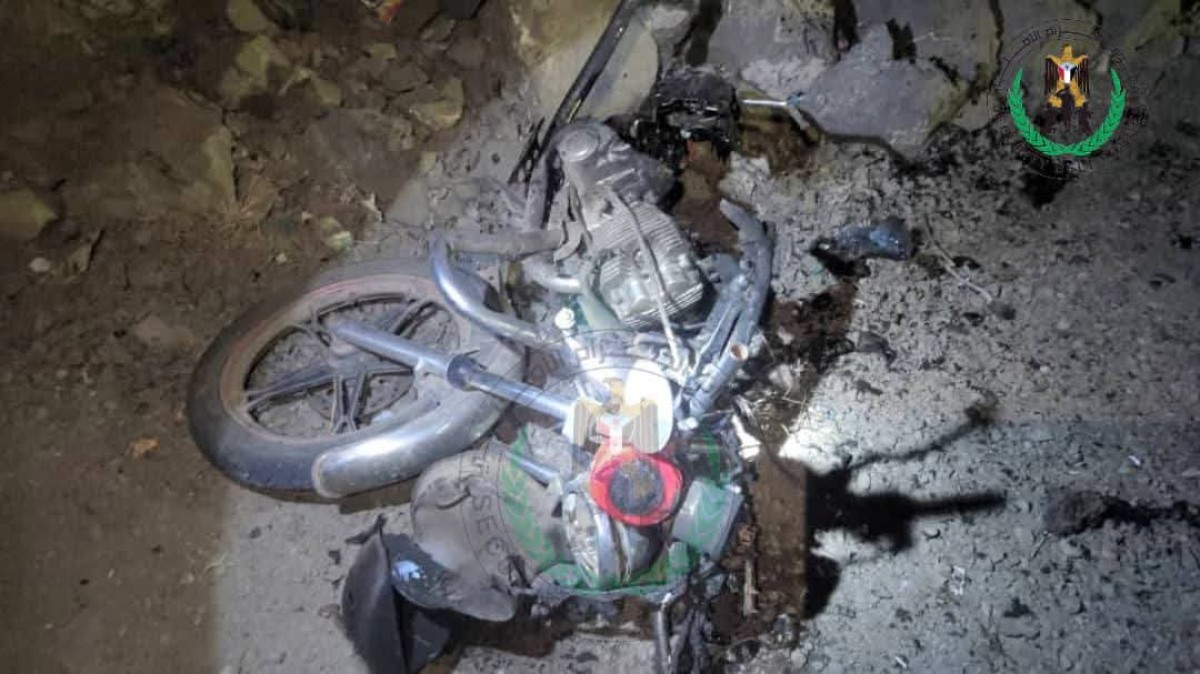 The security belt reveals the details of the motorcycle explosion in Al -Dhalea