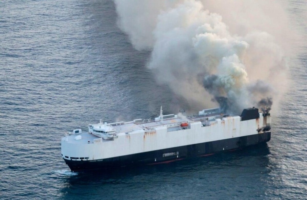 A fire that goes out of control off the coast of Alaska