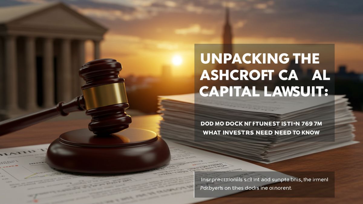 Unpacking the ashcroft capital lawsuit: What Investors Need to Know